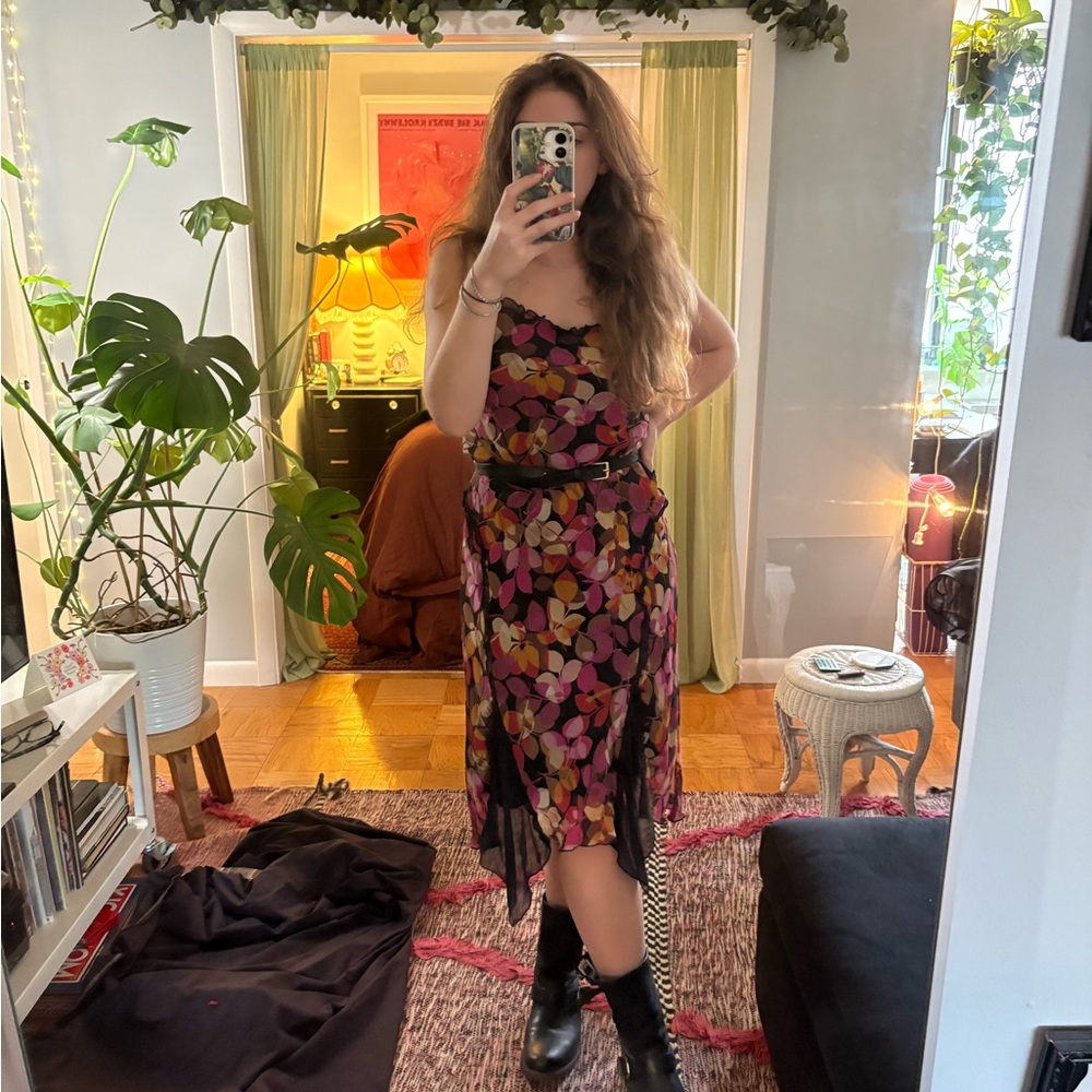 Floral Multicolor Midi Dress - Picture 2 of 10